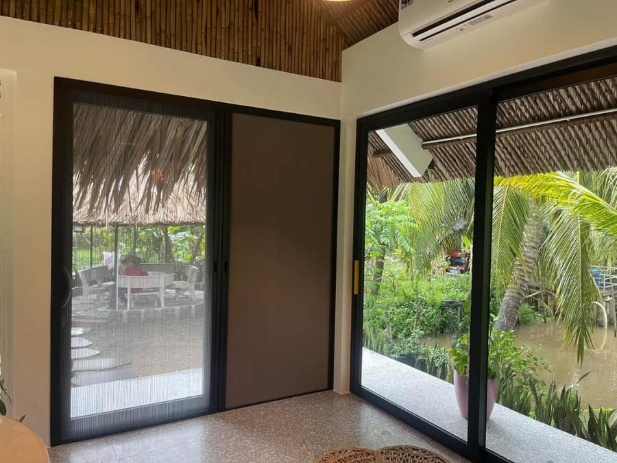 Cửa lưới chống muỗi kết hợp lưới và rèm 1 Cửa lưới chống muỗi kết hợp lưới và rèm 1