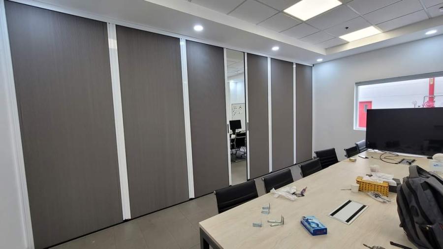 Rèm vách ngăn tổ ong không ray ghép cánh